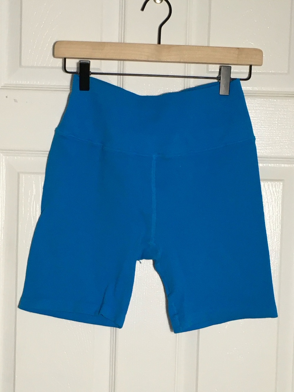 Spiritual Gangster Biker‎ Shorts High Rise Seamless Teal Blue Size M/L